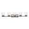 Z-Lite Bleeker Street 5 Light Vanity, Matte Black & Clear 475-5V-MB-BN - alternate 6